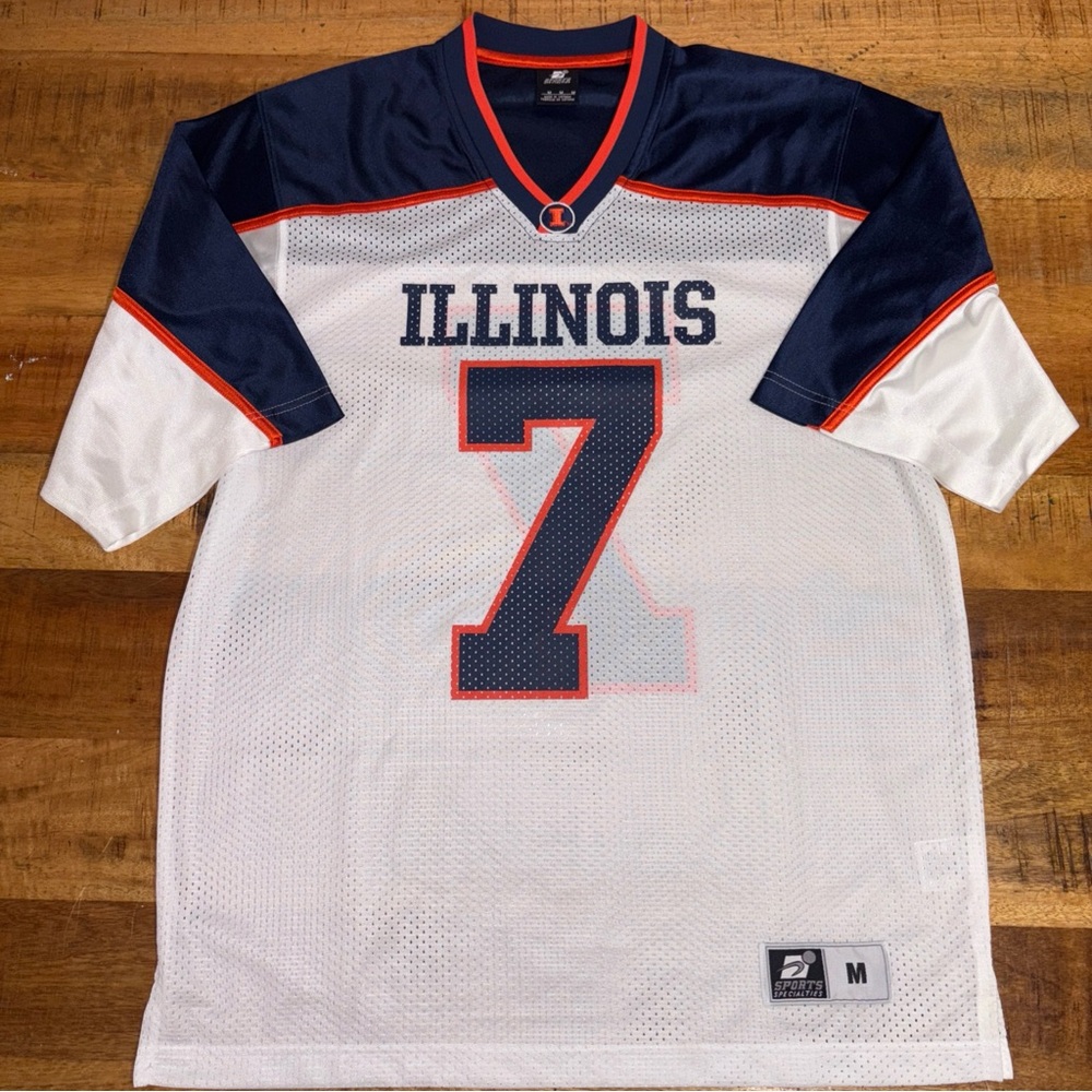 🔥 Vintage • Sports Specialities • Illinois #07 Fighting Illini Jersey • Men M